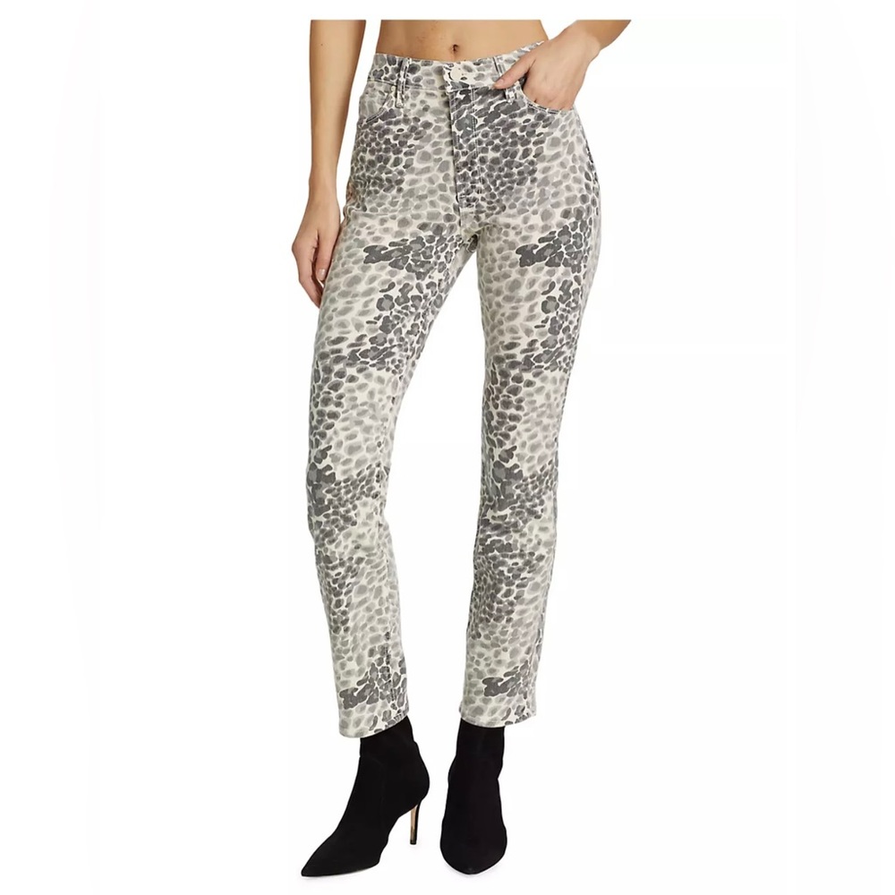 Mother Denim The Dazzler Skinny Ankle Leopard